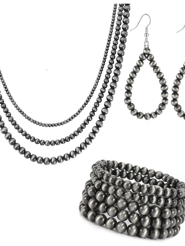 Western Jewelry Set For Women Including Vintage Navajo Pearl Necklace Western St